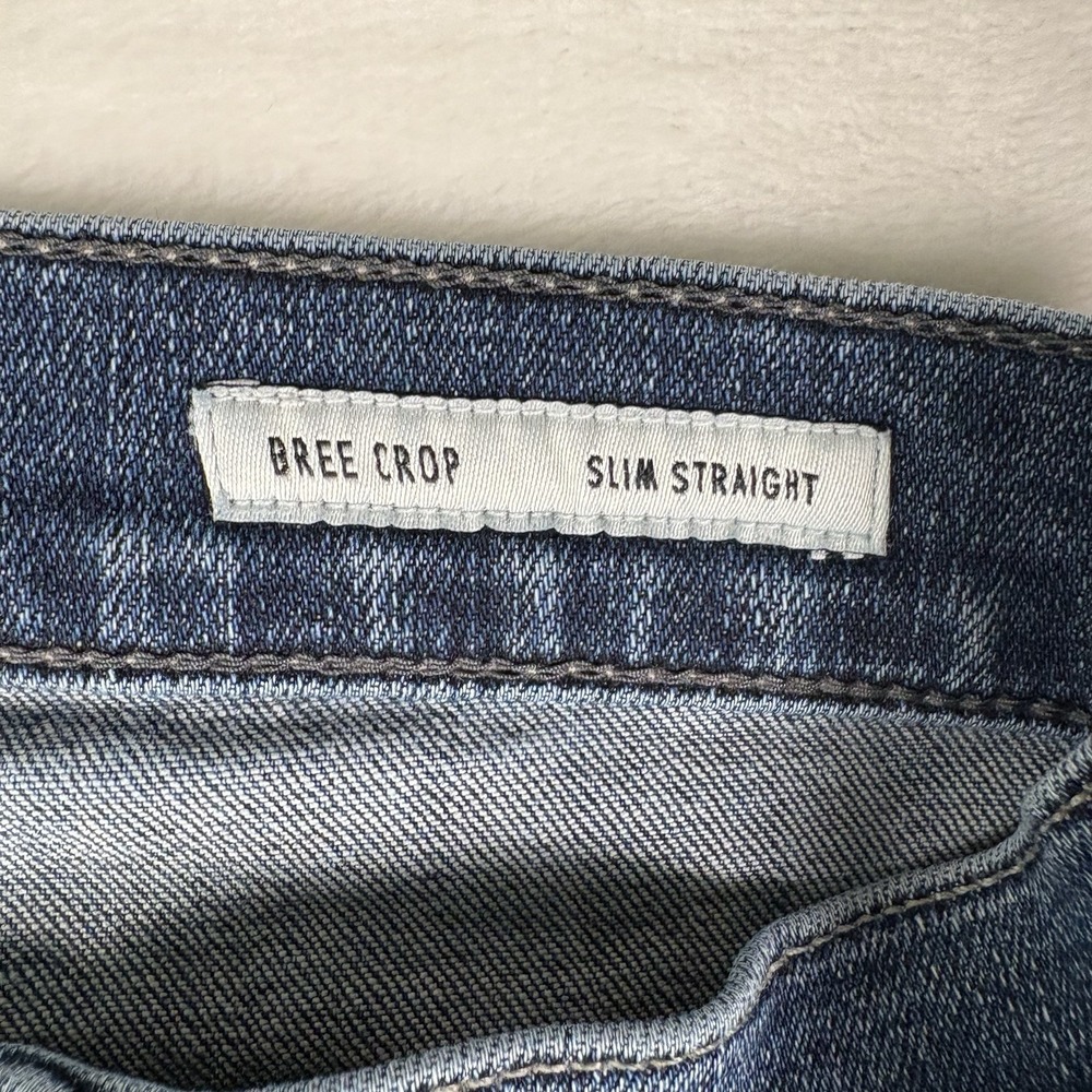 Edwin Bree Crop Slim Straight Jeans Women's Size 28 Anthropolgie (Reg $168) - Picture 4 of 11